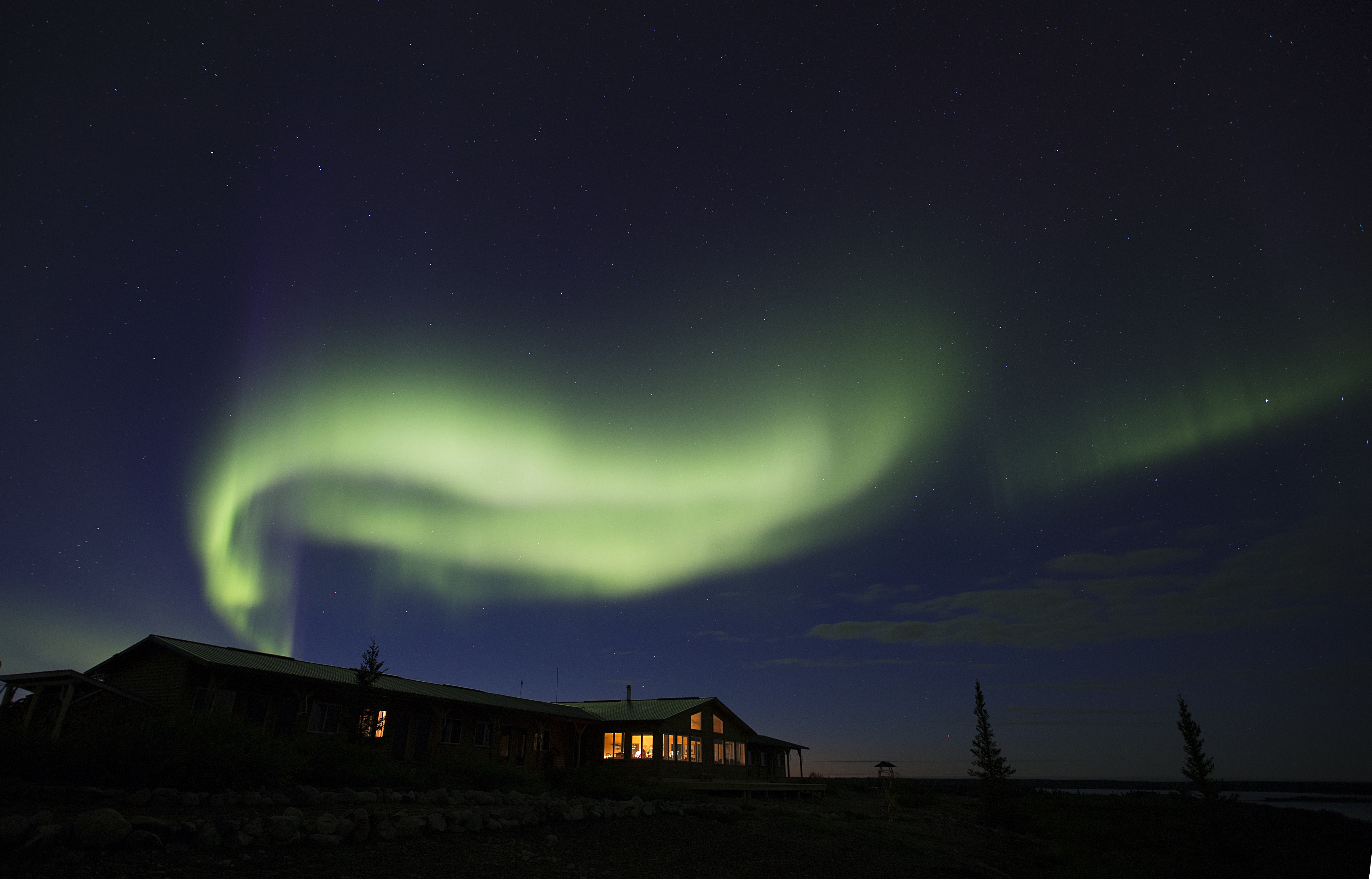 Northern lights over Arctic Haven