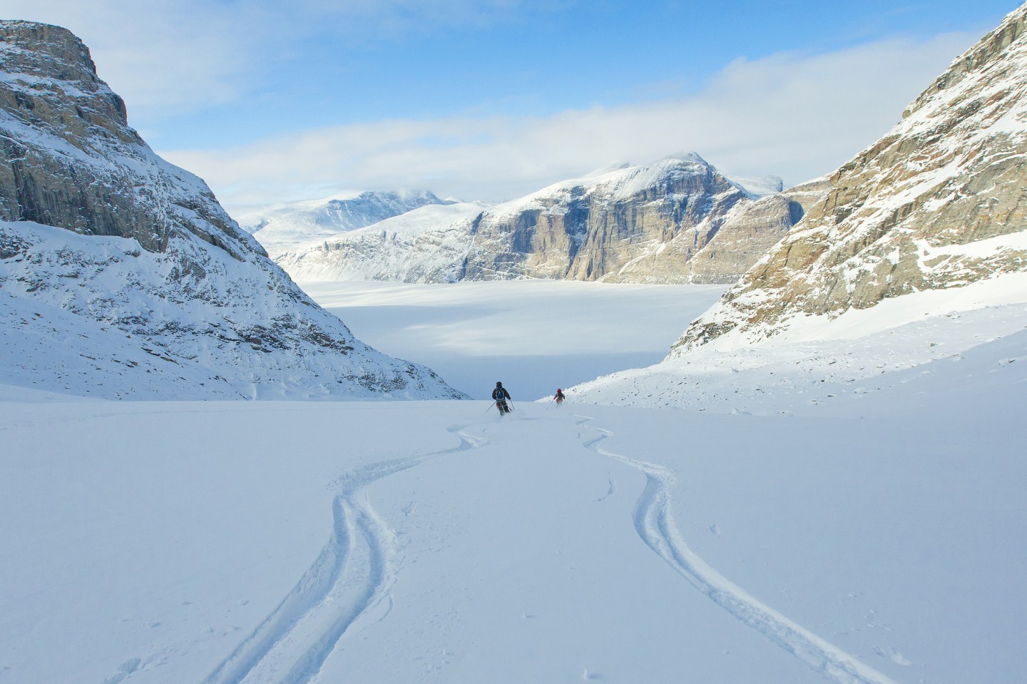 Skiing The Gorgeous Step Glacier Near Clyde River